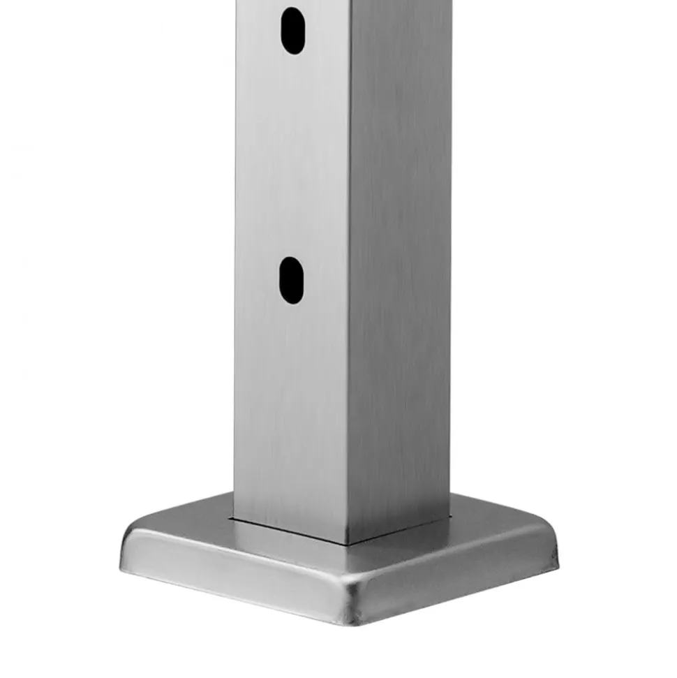 VEVOR Cable Railing Post, 36x1x2 Inch Corner Railing Post, with L-Shaped Pre-Drilled Holes, Stainless Steel Cable Rail Post with Horizontal and Curved Bracket, 1-Pack, Black, 1JZLGZXHS914IVCFL001V0