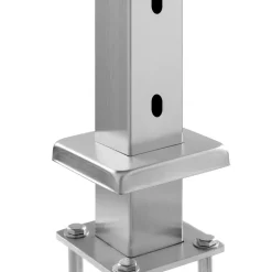 VEVOR Cable Railing Post, 36x1x2 Inch Corner Railing Post, with L-Shaped Pre-Drilled Holes, Stainless Steel Cable Rail Post with Horizontal and Curved Bracket, 1-Pack, Black, 1JZLGZXHS914IVCFL001V0