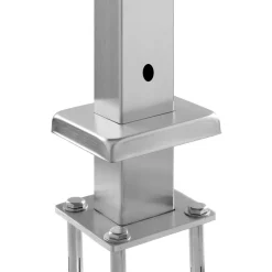 VEVOR Cable Railing Post, 36x1x2 Inch Level Deck Stair Posts, 1-Pack Stainless Steel Cable Handrail Post, Pre-Drilled Pickets with Mounting Bracket Stair Railing Kit, Silver, 1JZLGZXYS914I4BDB001V0
