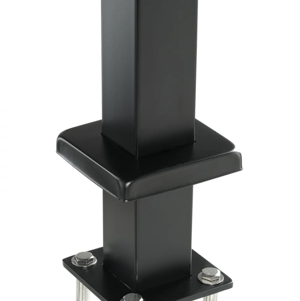 VEVOR Cable Support Post, 36" Height, 2" Width, Steel Construction, No Pre-drilled Holes, Made of Durable SUS304 Stainless Steel, Includes Horizontal and Curved Brackets for Deck and Stair Handrail