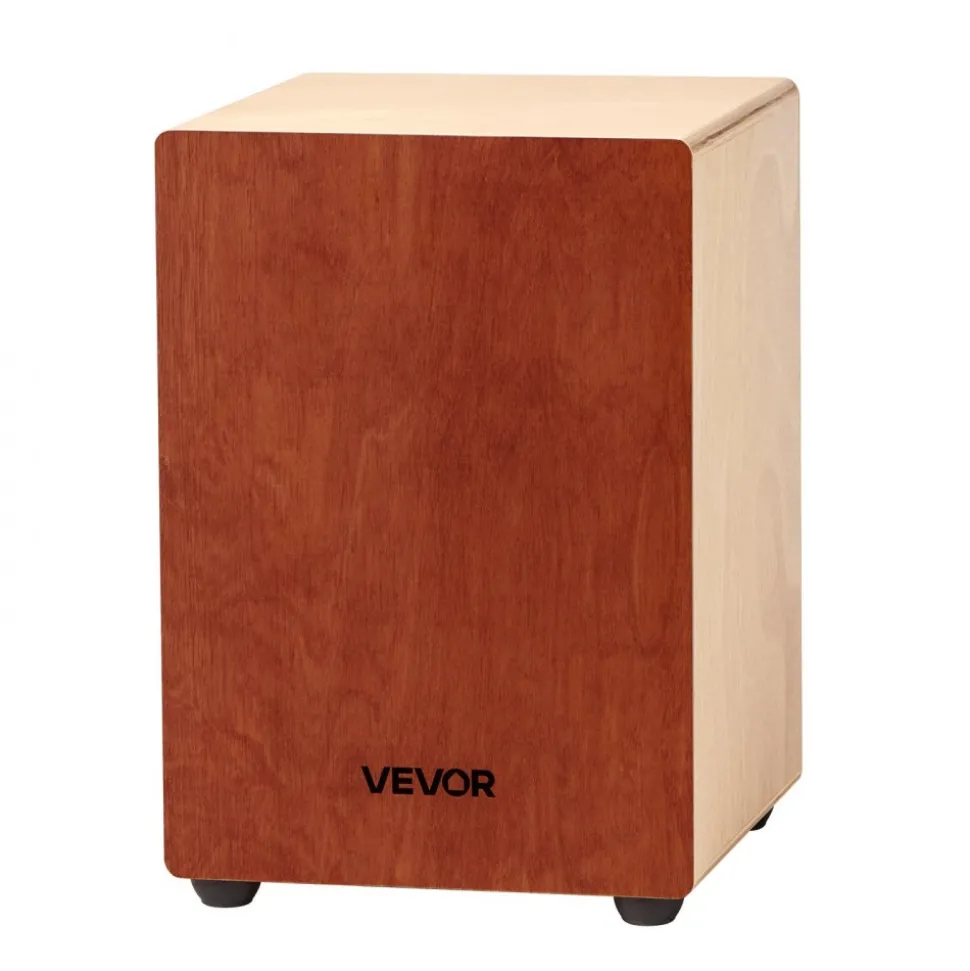 VEVOR Cajon Box Drum Birch Wood Percussion Instrument Guitar Strings with Travel Bag