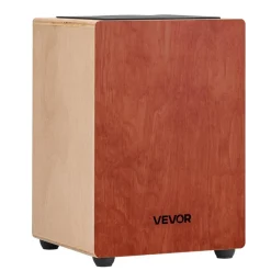 VEVOR Cajon Box Drum Birch Wood Percussion Instrument Guitar Strings with Travel Bag