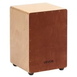 VEVOR Cajon Box Drum Wooden Birchwood Percussion Instrument Snare Wires Travel Bag