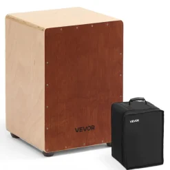 VEVOR Cajon Box Drum Wooden Birchwood Percussion Instrument Snare Wires Travel Bag