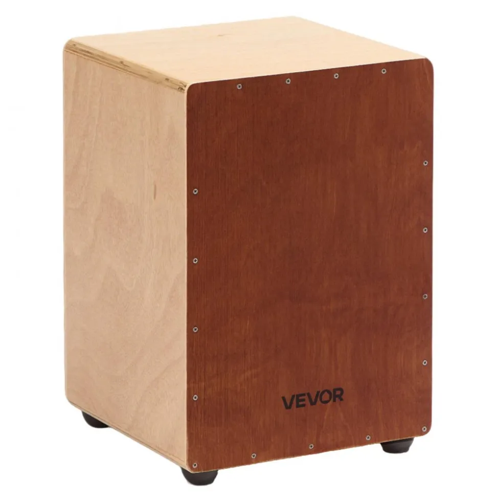 VEVOR Cajon Box Drum Wooden Birchwood Compact Percussion Instrument with Snare Wires