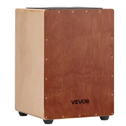 VEVOR Cajon Box Drum Wooden Birchwood Compact Percussion Instrument with Snare Wires
