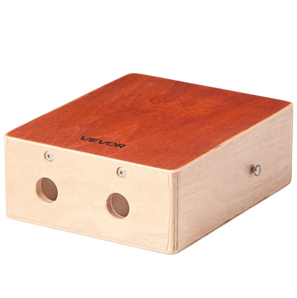 VEVOR Cajon Box Drum Wood Percussion Instrument with Guitar Strings Travel Bag Strap