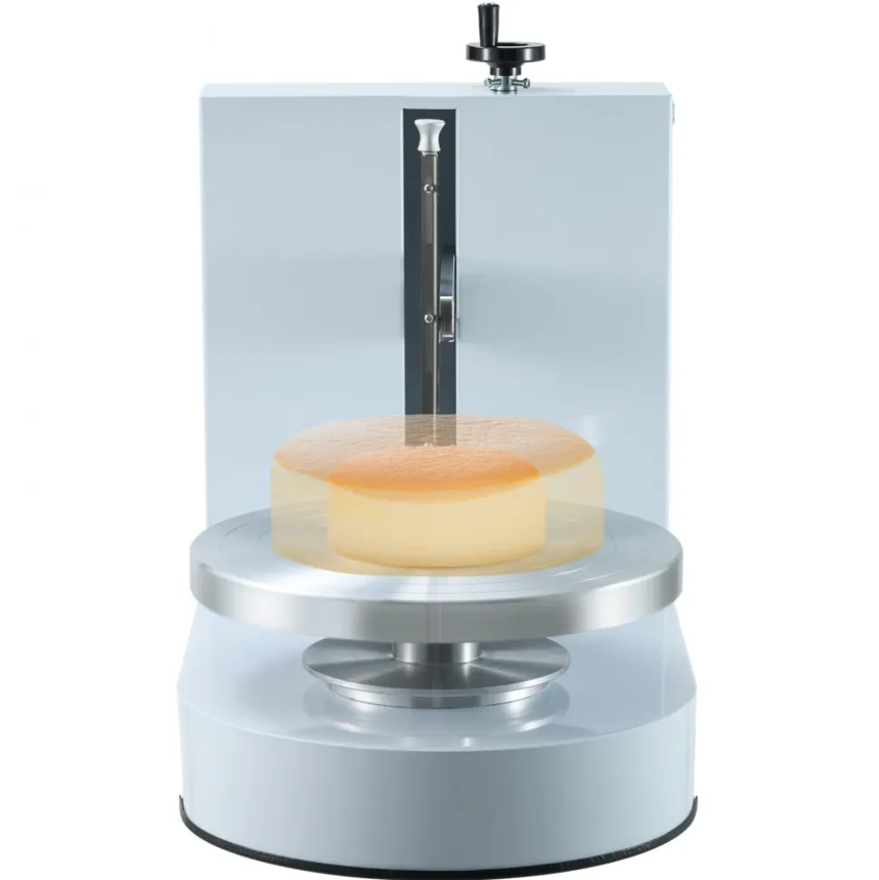 VEVOR Cake Decorating Machine, Cake Cream Spreading Coating Smearing Machine, Low Noise Cake Frosting Machine, Turntable with Adjustable Scraper, for 6" to 14" Cake, 25-320RPM Rotating Speed, White
