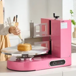 VEVOR Cake Decorating Machine, Cake Cream Spreading Coating Smearing Machine, Low Noise Cake Frosting Machine, Turntable with Adjustable Scraper, for 4