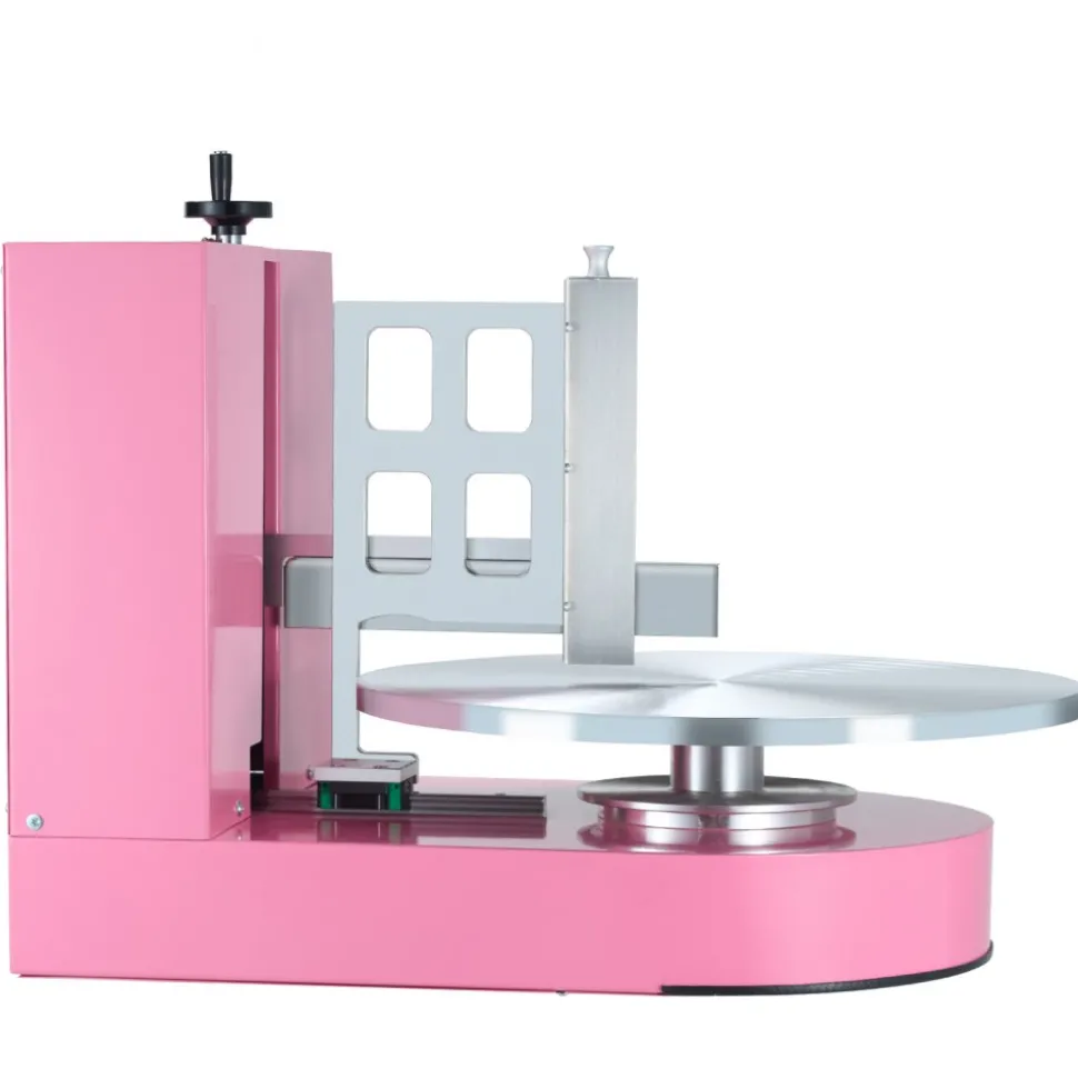 VEVOR Cake Decorating Machine, Cake Cream Spreading Coating Smearing Machine, Low Noise Cake Frosting Machine, Turntable with Adjustable Scraper, for 4" to 16" Cake, 25-320RPM Rotating Speed, Pink
