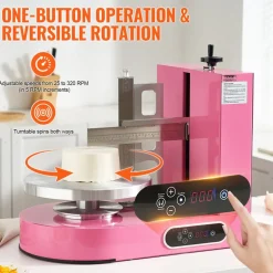VEVOR Cake Decorating Machine, Cake Cream Spreading Coating Smearing Machine, Low Noise Cake Frosting Machine, Turntable with Adjustable Scraper, for 6