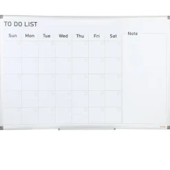 VEVOR Calendar Whiteboard, 36 x 24 Inches Magnetic Dry Erase Calendar Board, Monthly Planner Whiteboard for Wall, 1 Magnetic Erase & 2 Dry Erase Marker & Movable Tray for Restaurant Office Home School