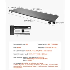 VEVOR Camper Awning Fabric Replacement, 1
