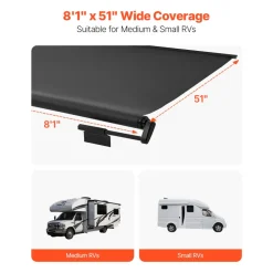 VEVOR Camper Awning Fabric Replacement, 7