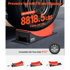 VEVOR Camper Levelers, 2 Pcs RV Leveling Blocks, up to 8818.5lbs Camper Wheel Chocks, Max. 4