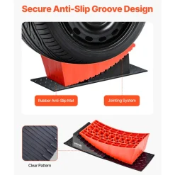 VEVOR Camper Levelers, 2 Pcs RV Leveling Blocks, up to 8818.5lbs Camper Wheel Chocks, Max. 4