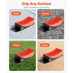 VEVOR Camper Levelers, 2 Pcs RV Leveling Blocks, up to 8818.5lbs Camper Wheel Chocks, Max. 4