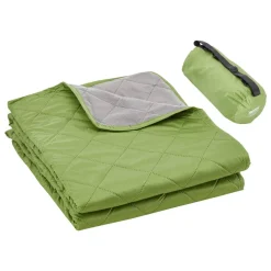 VEVOR Camping Blanket, Large Warm Stadium Blanket, Waterproof & Windproof, 330GSM Polyester Fleece, Flame Retardant, Great for Outdoors, Picnics, Hiking, Sports Events, Travel, 82" x 55", Bicolor