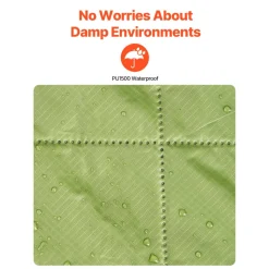 VEVOR Camping Blanket, Large Warm Stadium Blanket, Waterproof & Windproof, 330GSM Polyester Fleece, Flame Retardant, Great for Outdoors, Picnics, Hiking, Sports Events, Travel, 82