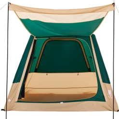 VEVOR Camping Tent, 4 Person Inflatable Cabin Tent with Rechargeable Pump, TPU Air Tube & 5 Large Mesh Windows, Portable Easy Setup Waterproof with Carry Bag for Family Outdoor Camping & Hiking, Green