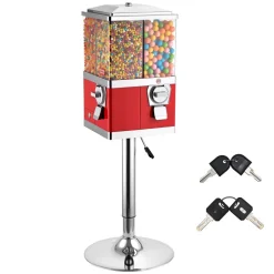 VEVOR Candy Vending Machine, Four Compartment Candy Vending Machine with Stand, Gumball & Candies Vendings Machines with Adjustable Height, Vintage Candies Dispenser for Shop, Arcade, Family Gathering