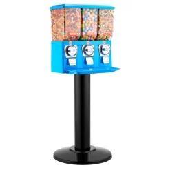 VEVOR Candy Vending Machine, Triple Compartment Candy Vending Machine with Stand, Gumball & Candies Vendings Machines with Built-In Cash Box, Detachable, Vintage Candies Dispenser for Shops, Arcades