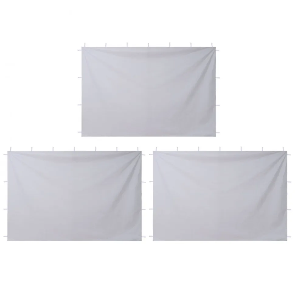 VEVOR Canopy Sidewalls, Fit for 10 x 10 ft Pop Up Canopy Tent, Tent Side Walls with Waterproof and Sunlight Protection Layer for Outdoor Event Tents, Vendor Booths, Camping (3 Sidewalls Only, White)