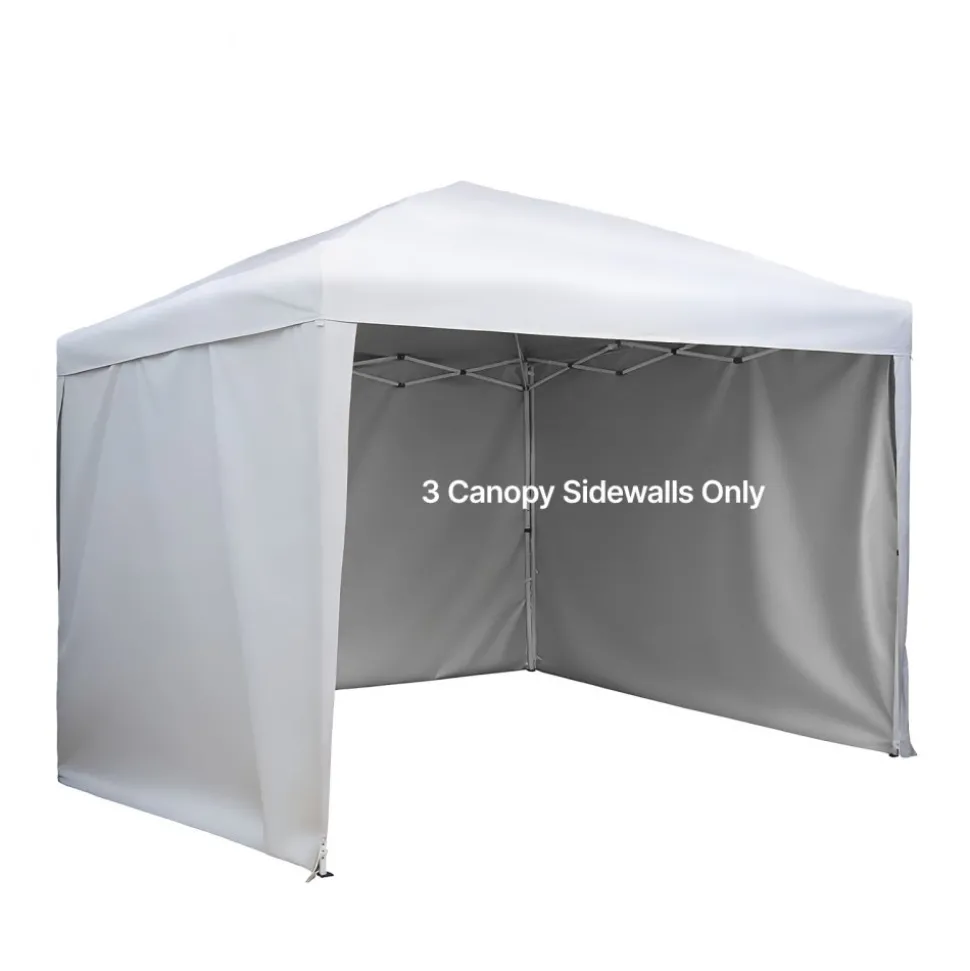VEVOR Canopy Sidewalls, Fit for 10 x 10 ft Pop Up Canopy Tent, Tent Side Walls with Waterproof and Sunlight Protection Layer for Outdoor Event Tents, Vendor Booths, Camping (3 Sidewalls Only, White)
