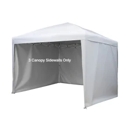 VEVOR Canopy Sidewalls, Fit for 10 x 10 ft Pop Up Canopy Tent, Tent Side Walls with Waterproof and Sunlight Protection Layer for Outdoor Event Tents, Vendor Booths, Camping (3 Sidewalls Only, White)