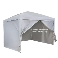 VEVOR Canopy Sidewalls, Fit for 10 x 10 ft Pop Up Canopy Tent, Tent Side Walls with Waterproof and Sunlight Protection Layer for Outdoor Event Tents, Vendor Booths, Camping (4 Sidewalls Only, White)