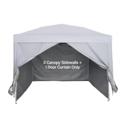 VEVOR Canopy Sidewalls, Fit for 10 x 10 ft Pop Up Canopy Tent, Tent Side Walls with Waterproof and Sunlight Protection Layer for Outdoor Event Tents, Vendor Booths, Camping (4 Sidewalls Only, White)