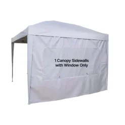 VEVOR Canopy Sidewalls, Fit for 10 x 10 ft Pop Up Canopy Tent, Tent Side Walls with Waterproof and Sunlight Protection Layer for Outdoor Event Tents, Vendor Booths, Camping (1 Sidewall Only, White)