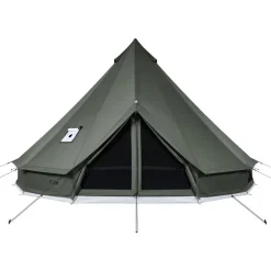 VEVOR Canvas Bell Tent, 4 Seasons 16.4 ft Yurt Tent for Camping with Stove Jack, Canvas Breathable Holds up to 7 People with Zipped Detachable Floor, for Family Camping Glamping Outdoor Hunting Party