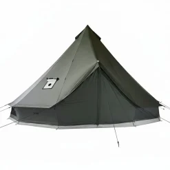 VEVOR Canvas Bell Tent, 4 Seasons 16.4 ft Yurt Tent for Camping with Stove Jack, Canvas Breathable Holds up to 7 People with Zipped Detachable Floor, for Family Camping Glamping Outdoor Hunting Party