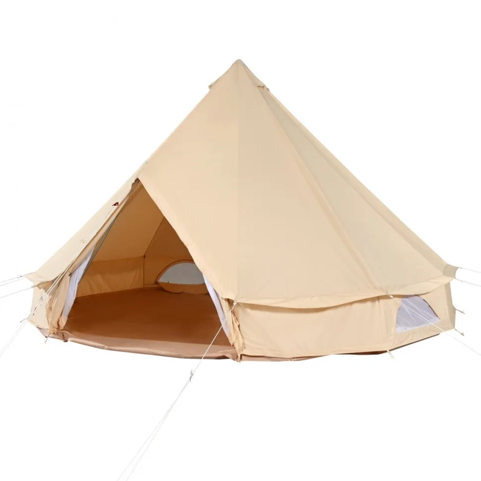 VEVOR Canvas Bell Tent, 4 Seasons 6 m/19.68 ft Yurt Tent, Canvas Tent for Camping with Stove Jack, Breathable Tent Holds up to 10 People, Family Camping Outdoor Hunting Party