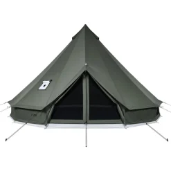 VEVOR Canvas Bell Tent, 4 Seasons 13.12 ft Yurt Tent for Camping with Stove Jack, Canvas Breathable Holds up to 4 People with Zipped Detachable Floor, for Family Camping Glamping Outdoor Hunting Party
