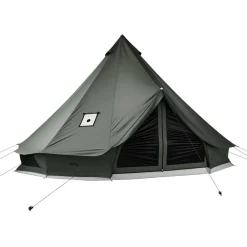 VEVOR Canvas Bell Tent, 4 Seasons 9.84 ft Yurt Tent for Camping with Stove Jack, Canvas Breathable Holds up to 3 People with Zipped Detachable Floor, for Family Camping Glamping Outdoor Hunting Party
