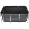 VEVOR Canvas Fish Pond 200 Gal Above Ground Fish Pond Black PVC Koi Tank, Rectangular Goldfish Tank with Clear Viewing Panel, Stainless Steel Frame and Drain Valve, for Breeding Koi and Irrigation