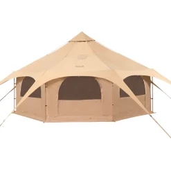VEVOR Canvas Tent, 4 Seasons 5 m/16.4 ft Bell Tent, Canvas Tent for Camping with Stove Jack, Breathable Yurt Tent for up to 8 People, Family Camping Outdoor Hunting Party