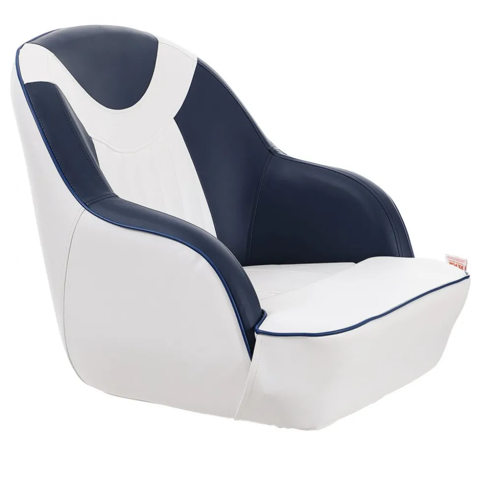 VEVOR Captain Bucket Seat, Pontoon Boat Seat with Thickened Sponge Padding, Boat Captain Chair for Fishing Boat, Sightseeing Boat, Speedboat, Canoe, 1-Piece