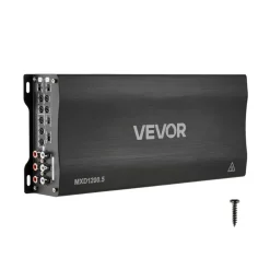 VEVOR Car Audio Amplifier, 5-Channel Bridgeable Car Amplifier, Multichannel Class D Stereo Amp, Max. 4 x 100W at 4 Ohms / 4 x 200W at 2 Ohms + 1 x 1000W at 2 Ohms / 1 x 500W at 4 Ohms, for Vehicles
