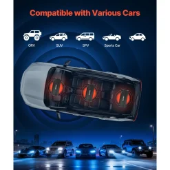 VEVOR Car Audio Amplifier, 5-Channel Bridgeable Car Amplifier, Multichannel Class D Stereo Amp, Max. 4 x 100W at 4 Ohms / 4 x 200W at 2 Ohms + 1 x 1000W at 2 Ohms / 1 x 500W at 4 Ohms, for Vehicles