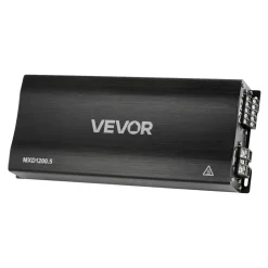 VEVOR Car Audio Amplifier, 5-Channel Bridgeable Car Amplifier, Multichannel Class D Stereo Amp, Max. 4 x 100W at 4 Ohms / 4 x 200W at 2 Ohms + 1 x 1000W at 2 Ohms / 1 x 500W at 4 Ohms, for Vehicles