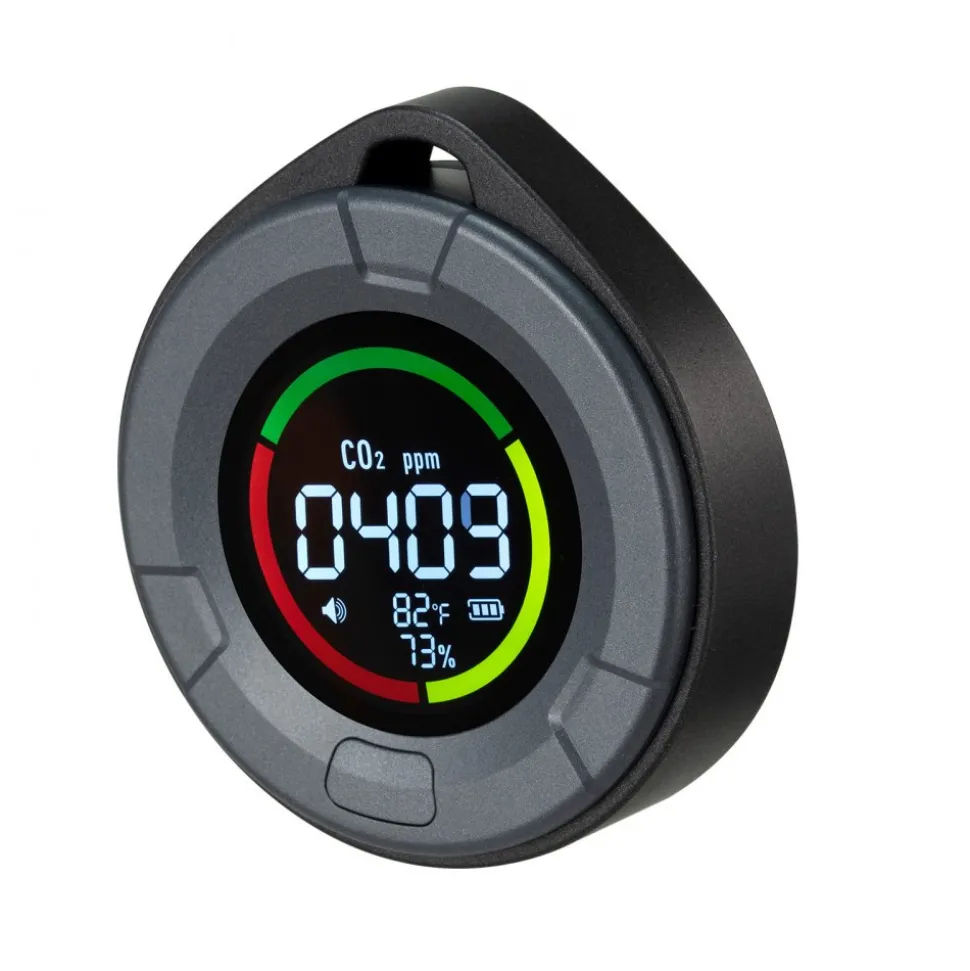 VEVOR Carbon Dioxide Monitor, CO2 Controller with Temperature and Humidity Display, NDIR Sensor Carbon Dioxide Detector, for Outdoors, Home, Office, Car, Lightweight & Portable