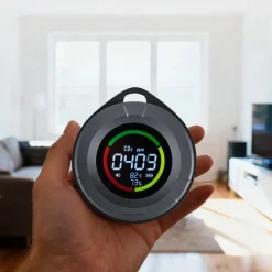 VEVOR Carbon Dioxide Monitor, CO2 Controller with Temperature and Humidity Display, NDIR Sensor Carbon Dioxide Detector, for Outdoors, Home, Office, Car, Lightweight & Portable