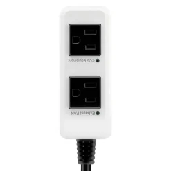VEVOR Carbon Dioxide Monitoring Controller, Dual Outlets CO2 Monitor & Controller, Carbon Dioxide Sensor Day and Night Detection Feature, NDIR CO2 Sensor for Greenhouse, Laboratories, Classrooms, Home