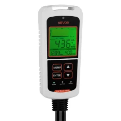 VEVOR Carbon Dioxide Monitoring Controller, Dual Outlets CO2 Monitor & Controller, Carbon Dioxide Sensor Day and Night Detection Feature, NDIR CO2 Sensor for Greenhouse, Laboratories, Classrooms, Home