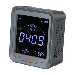 VEVOR Carbon Dioxide Monitor, CO2 Controller with Temperature and Humidity Display, NDIR Sensor Carbon Dioxide Detector, for Outdoors, Home, Office, Car, Wall-Mounted Use