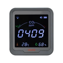VEVOR Carbon Dioxide Monitor, CO2 Controller with Temperature and Humidity Display, NDIR Sensor Carbon Dioxide Detector, for Outdoors, Home, Office, Car, Wall-Mounted Use