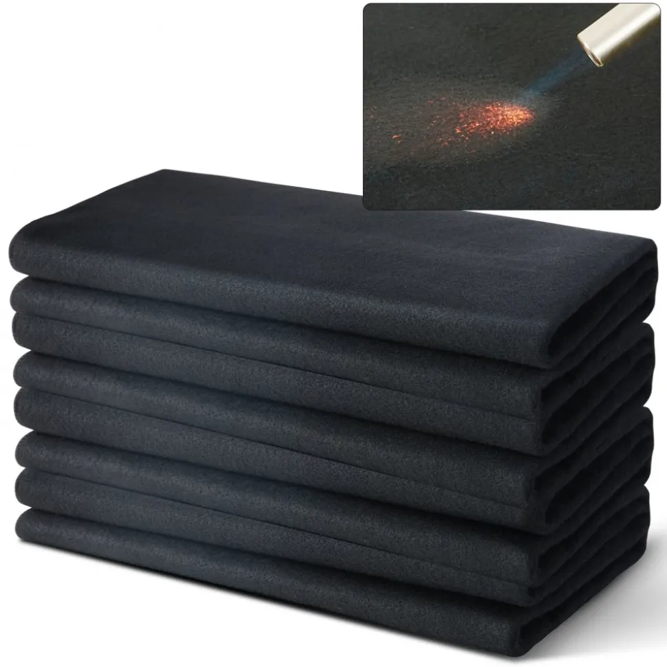 VEVOR Carbon Felt Welding Blanket 4 Pack, 37" x 36" Flame Retardant Welding Blanket, Up To 1800°F Heat Resistant Blanket Set, Cuttable Carbon Fiber Fire Retardant Insulation Welding Mat Pad
